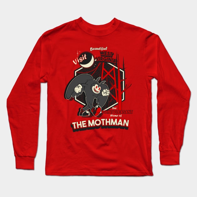 Crypto Tourism : The Mothman Long Sleeve T-Shirt by todd3point0